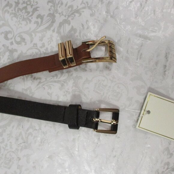 ADRIENNE VITTADINI Tan & Black Belt Set NWT Size L/XL main image 5